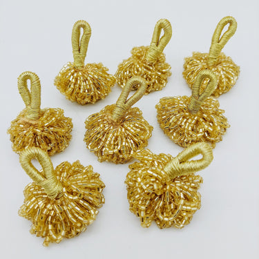 Gold Bead Tassels Latkan, Indian Latkans, Sewing Latkans